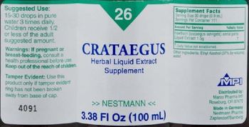 Nestmann Crataegus - herbal liquid extract supplement