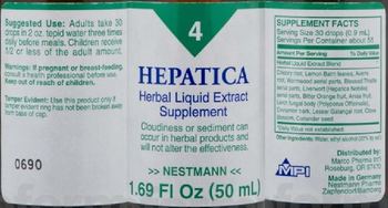Nestmann Hepatica - herbal liquid extract supplement