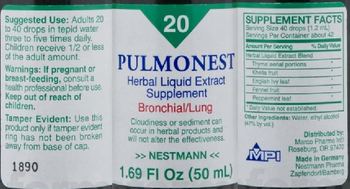 Nestmann Pulmonest - herbal liquid extract supplement
