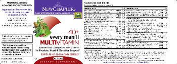 New Chapter 40+ Every Man II Multivitamin - supplement