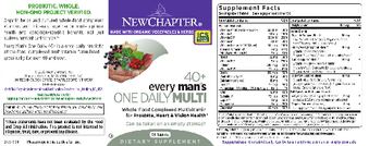 New Chapter 40+ Every Man's One Daily Multi - supplement