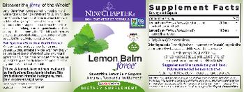 New Chapter Lemon Balm Force - supplement