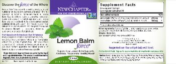 New Chapter Lemon Balm Force - supplement