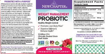 New Chapter Weight Management Probiotic 10 Billion CFU - probiotic supplement