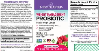 New Chapter Weight Management Probiotic - probiotic supplement