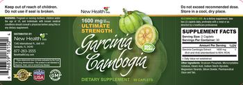 New Health Corp. Garcinia Cambogia 1600 mg - supplement
