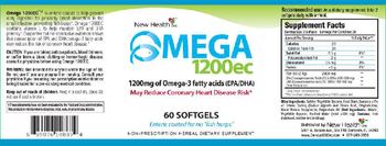 New Health Corp. Omega 1200Ec - nonprescription herbal supplement