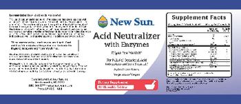 New Sun Acid Neutralizer with Enzymes - supplement