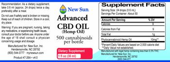 New Sun Advanced CBD Oil (Hemp Oil) - supplement