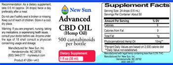 New Sun Advanced CBD Oil - supplement