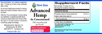 New Sun Advanced Hemp 6x Concentrated - supplement