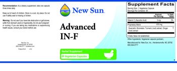 New Sun Advanced IN-F - herbal supplement