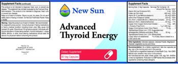 New Sun Advanced Thyroid Energy - supplement