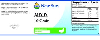 New Sun Alfalfa 10 Grain - 