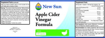 New Sun Apple Cider Vinegar Formula - 