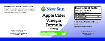 New Sun Apple Cider Vinegar Formula 450 mg - supplement