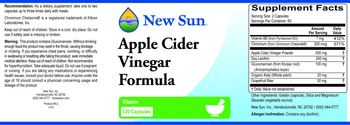 New Sun Apple Cider Vinegar Formula - 