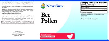 New Sun Bee Pollen - supplement
