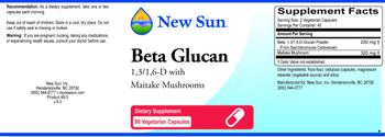 New Sun Beta Glucan - supplement