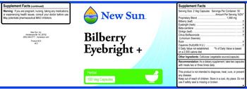 New Sun Bilberry Eyebright + - 
