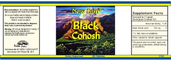 New Sun Black Cohosh - supplement