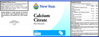 New Sun Calcium Citrate Plus Minerals - 