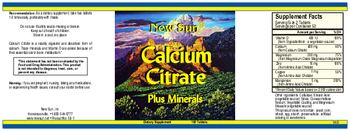 New Sun Calcium Citrate Plus Minerals - supplement