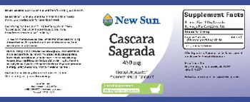 New Sun Cascara Sagrada 450 mg - herbal supplement