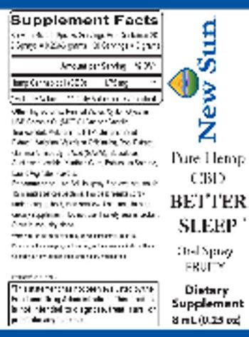 New Sun CBD Better Sleep Fruity - supplement