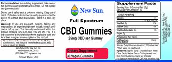 New Sun CBD Gummies - supplement