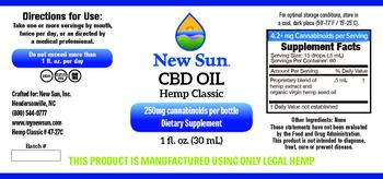 New Sun CBD Oil - supplement