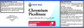 New Sun Chromium Picolinate - supplement