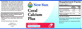 New Sun Coral Calcium Plus - supplement