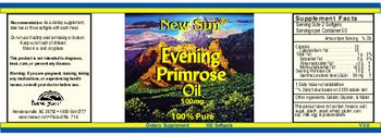 New Sun Evening Primrose Oil 500 mg - supplement