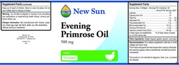 New Sun Evening Primrose Oil 500 mg - 