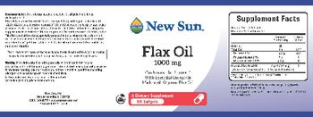 New Sun Flax Oil 1000 mg - supplement