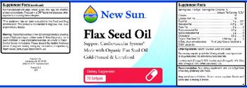 New Sun Flax Seed Oil - supplement
