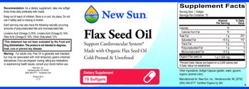 New Sun Flax Seed Oil - supplement