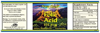 New Sun Folic Acid 800 mcg - supplement