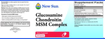 New Sun Glucosamine Chondroitin MSM Complex - supplement