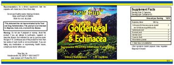 New Sun Goldenseal & Echinacea - supplement