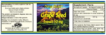 New Sun Grape Seed Extract 50 mg - supplement