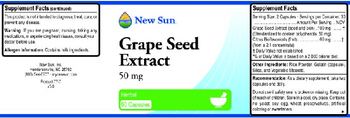 New Sun Grape Seed Extract 50 mg - 