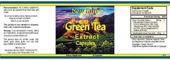 New Sun Green Tea Extract Capsules - supplement