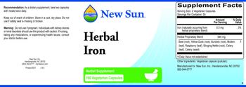 New Sun Herbal Iron - herbal supplement