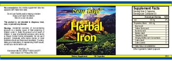 New Sun Herbal Iron - supplement