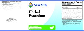 New Sun Herbal Potassium - 