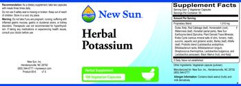 New Sun Herbal Potassium - herbal supplement