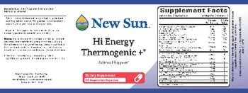 New Sun Hi Energy Thermogenic + - supplement