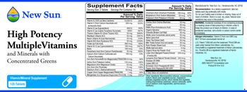 New Sun High Potency Multiple Vitamins - vitaminmineral supplement